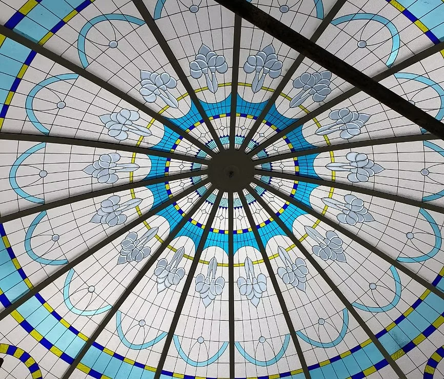Decorative radial glazed skylight